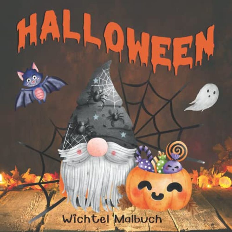 Halloween Wichtel Malbuch: Herbst Malbuch für Kinder ab 4 Jahren mit 50 lustigen Malvorlagen