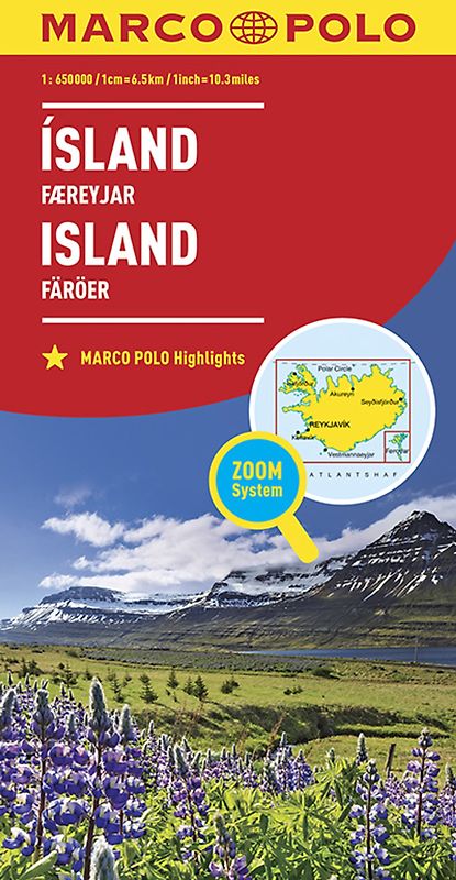 MARCO POLO Länderkarte Island, Färöer 1:650.000