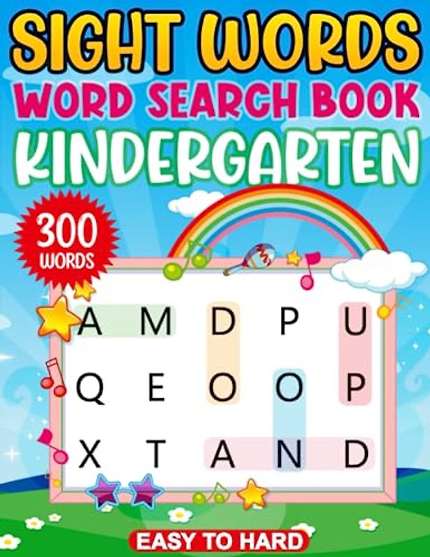 Sight Words Word Search Book kindergarten: High Frequency Beginning Readers Word Activity Puzzle Book for kids ages 4-6 (Unicorn Themed)
