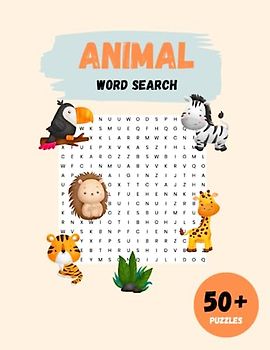 Animal Word Search: 50+ Puzzles With Answers