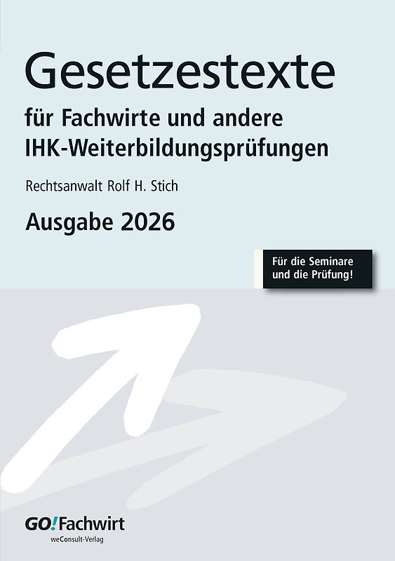 Gesetzestexte für Fachwirte Ausgabe 2026