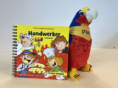 Pinos Kinderratebücher: Handwerker + Pino der Papagei Püschtier Bundle