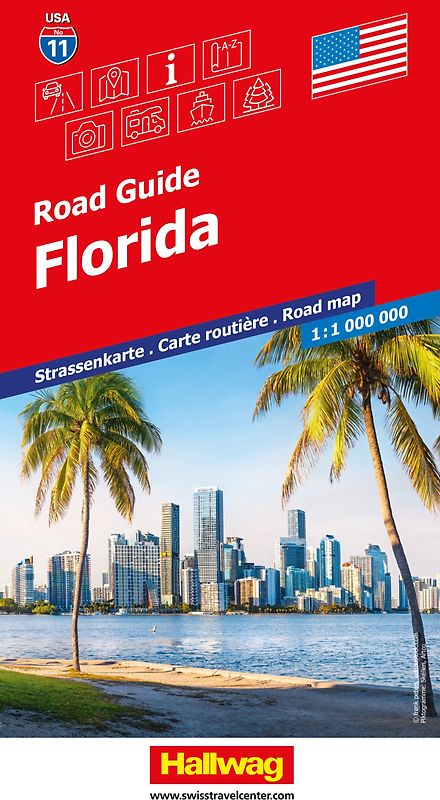 Hallwag Strassenkarte USA, Florida 1:1 Mio.
