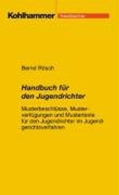 Handbuch für den Jugendrichter