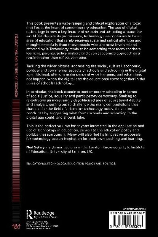 Schools and Schooling in the Digital Age