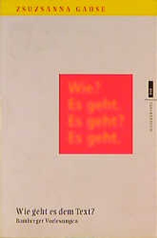 Wie geht es dem Text? Bamberger Vorlesungen