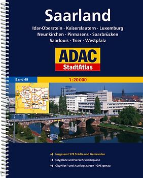 ADAC Stadtatlas Saarland, Westpfalz 1:20.000