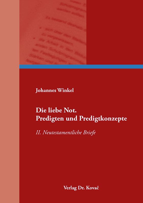 Die liebe Not. Predigten und Predigtkonzepte