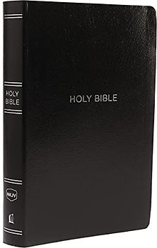 NKJV, Reference Bible, Center-Column Giant Print, Leather-Look, Black, Indexed, Red Letter Edition, Comfort Print