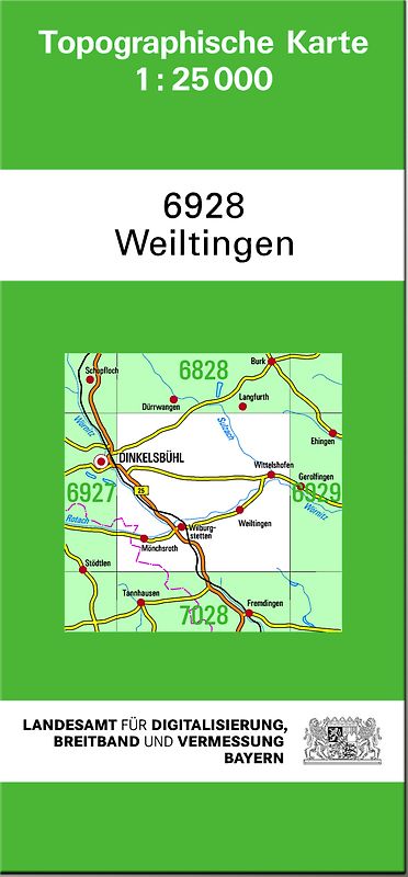 TK25 6928 Weiltingen
