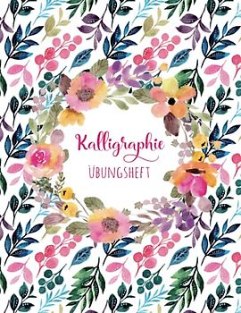 Kalligraphie Papier: DIN A4 Übungsheft - 120 Seiten | Schönschreiben Handlettering Übungspapier Schreibschrift