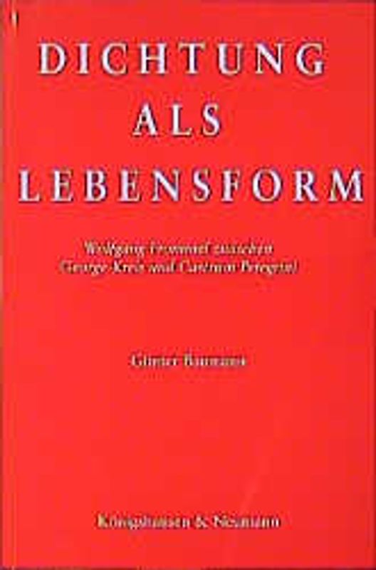 Dichtung als Lebensform