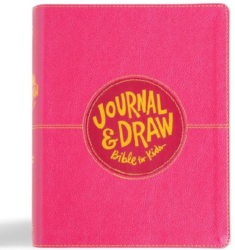 CSB Journal and Draw Bible for Kids, Pink Leathertouch