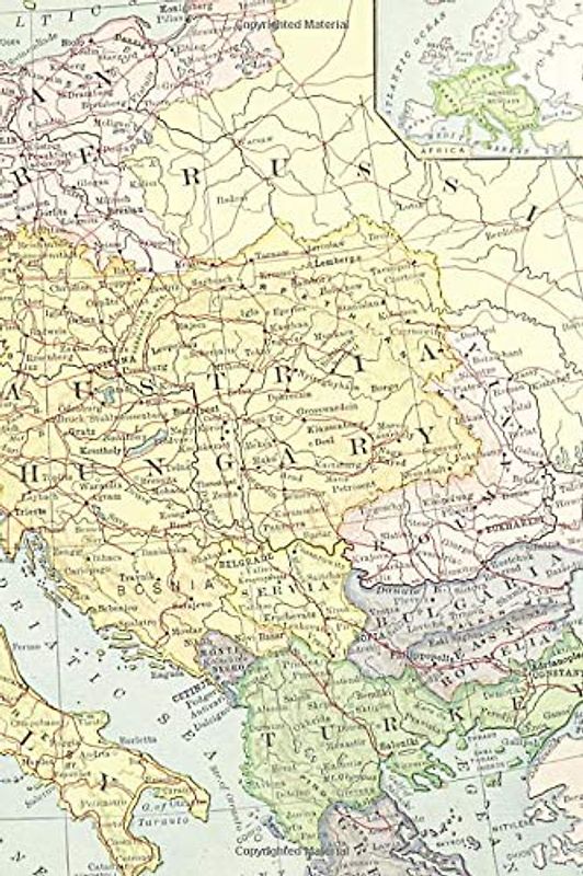 Eastern Europe Travel Notebook: Vintage European Cartography Map Portable 4x6 Journal 100+ Pages Travel Diary
