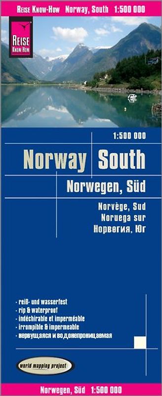 Reise Know-How Landkarte Norwegen, Süd / Norway, South (1:500.000)