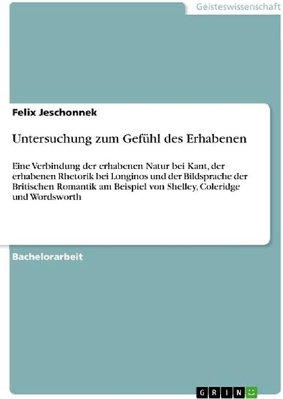 Untersuchung zum Gefühl des Erhabenen