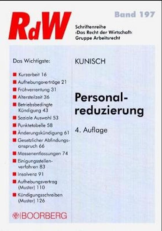 Personalreduzierung. Aufhebungsvertrag - Kündigung - Sozialplan