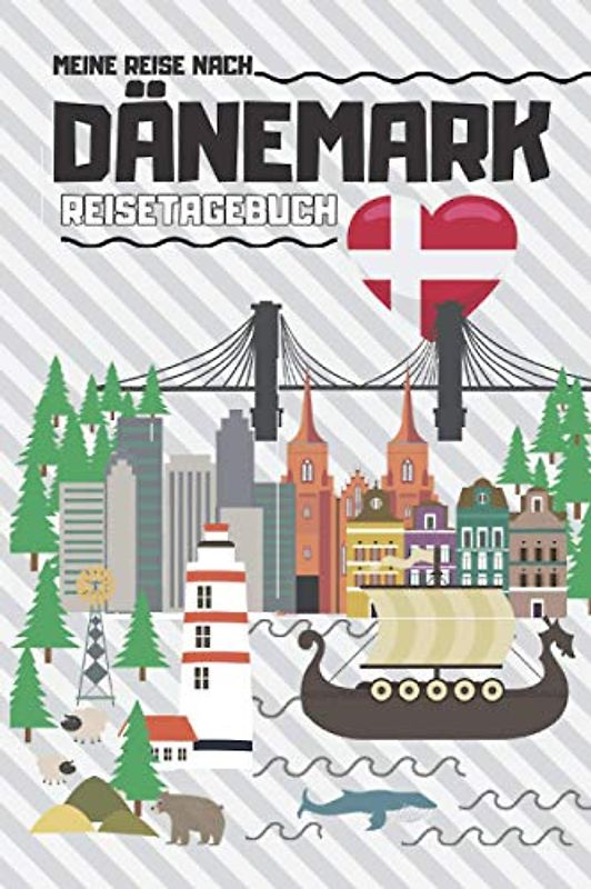 Meine Reise nach DÄNEMARK | REISETAGEBUCH: Tagebuch zum Ausfüllen, Eintragen & Selberschreiben | ca. A5 (15,24 x 22,86 cm)