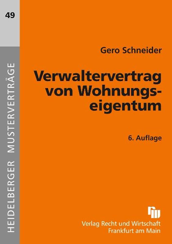 Verwaltervertrag von Wohnungseigentum