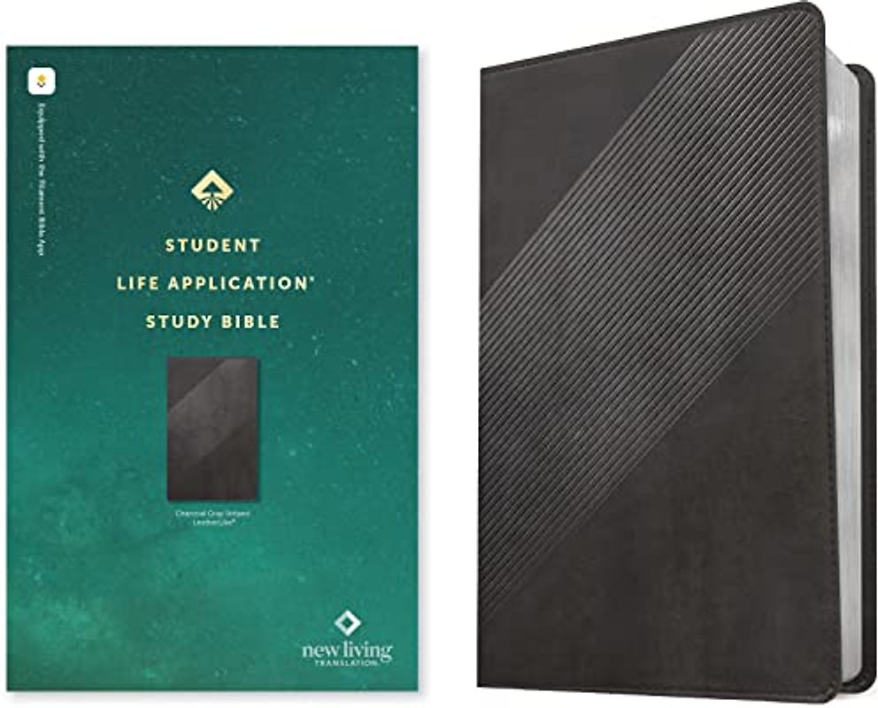 Student Life Application Study Bible: New Living Translation, Charcoal Gray Striped, Leatherlike, Filament Enabled Edition, Red Letter