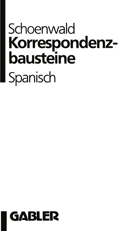 Korrespondenzbausteine Spanisch