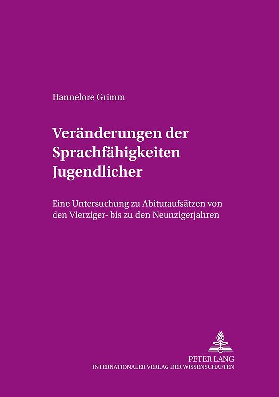 Veränderungen der Sprachfähigkeiten Jugendlicher