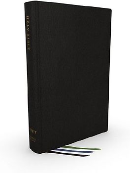 NET Bible, Thinline Large Print, Genuine Leather, Black, Comfort Print