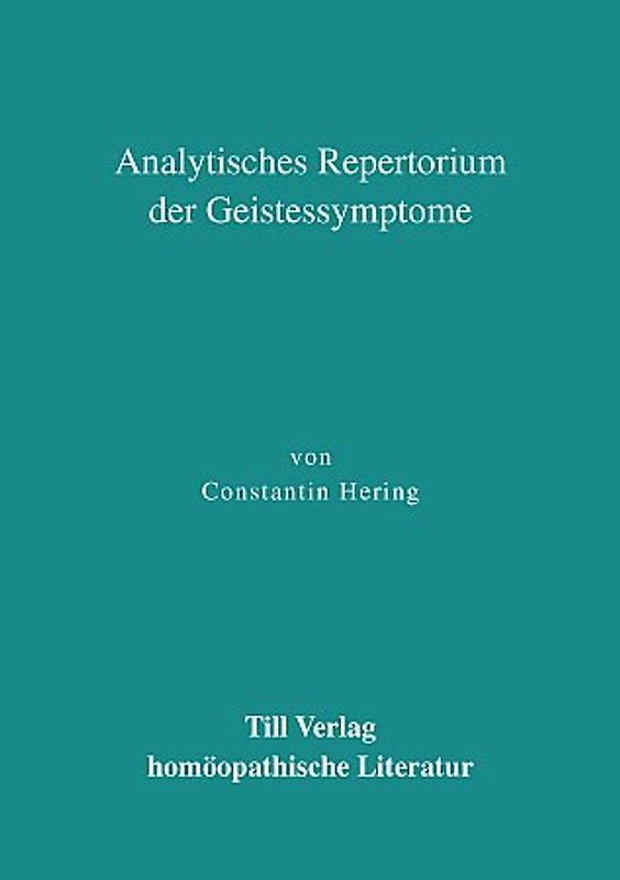 Analytisches Repertorium der Geistessymptome