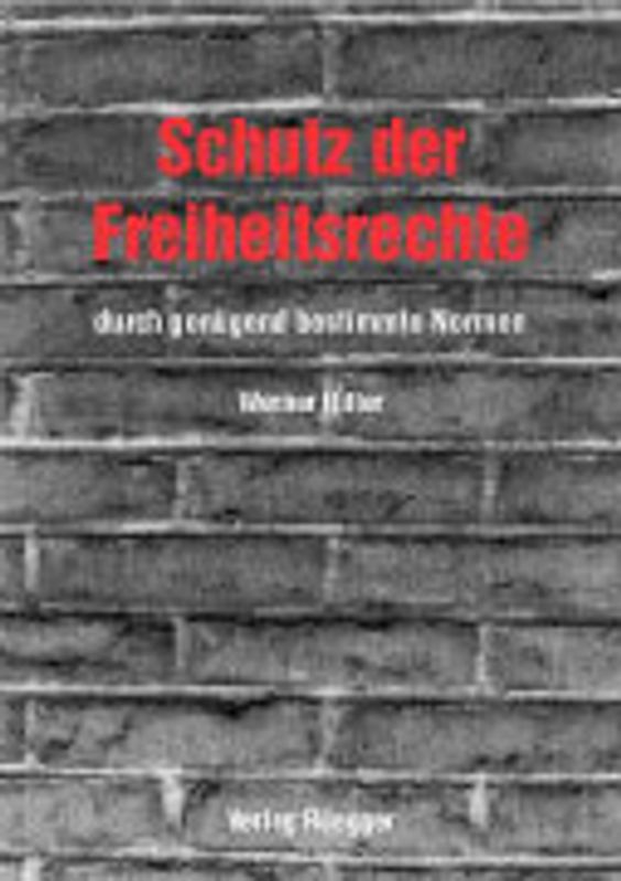 Schutz der Freiheitsrechte durch genügend bestimmte Normen