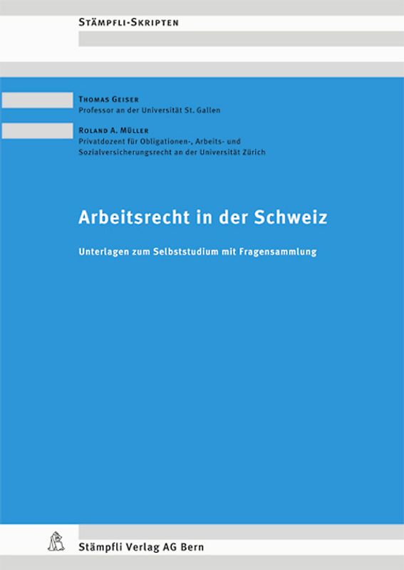 Arbeitsrecht in der Schweiz