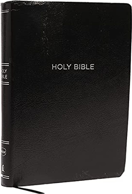 NKJV Holy Bible, Super Giant Print Reference Bible, Black Leather-look, 43,000 Cross references, Red Letter, Comfort Print: New King James Version