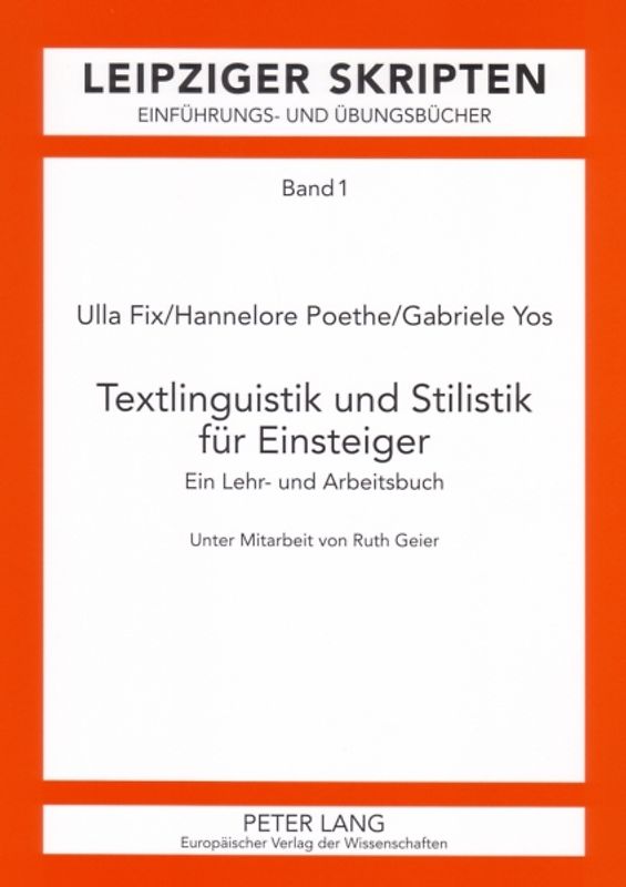 Textlinguistik und Stilistik fuer Einsteiger