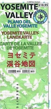 Yosemite Valley Map: Plano del Valle Yosemite- Yosemite Valley-Landkarte- Carte de La Vallee de Yosemite
