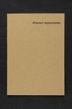 Ahauser Aphorismen