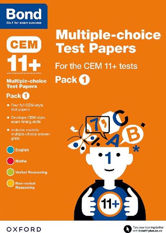 Bond 11+ Multiple-choice Test Papers for the CEM 11+ Tests Pack 1: Ready for the 2025 Cambridge Select Insight exam