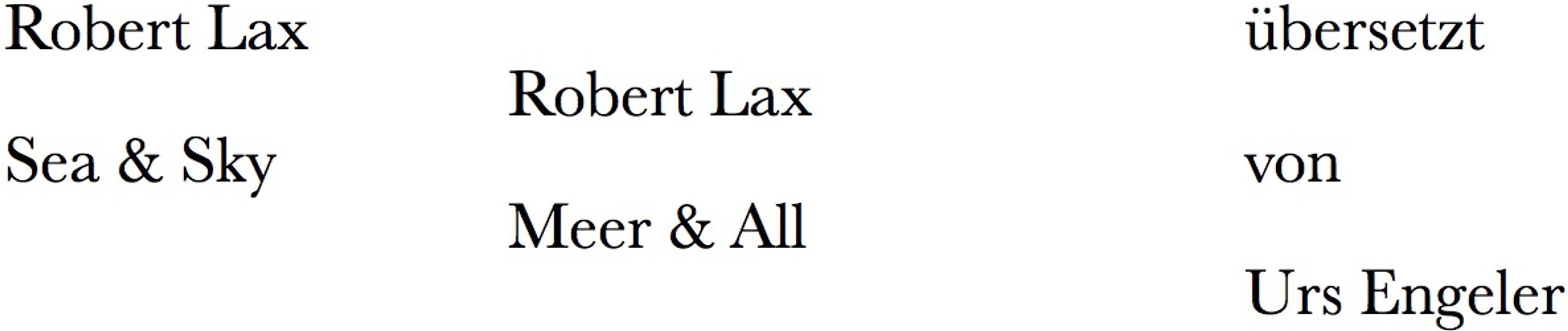 Sea & Sky / Meer & All