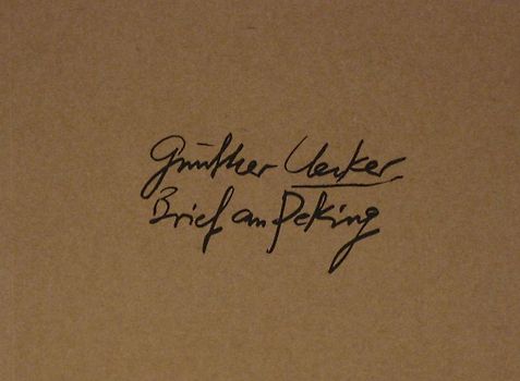 Günther Uecker - Brief an Peking
