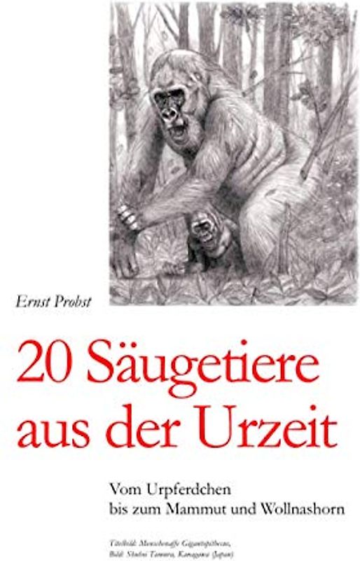 20 Säugetiere aus der Urzeit: Vom Urpferdchen bis zum Mammut und Wollnashorn (Bücher von Ernst Probst über Paläontologie, Band 4)
