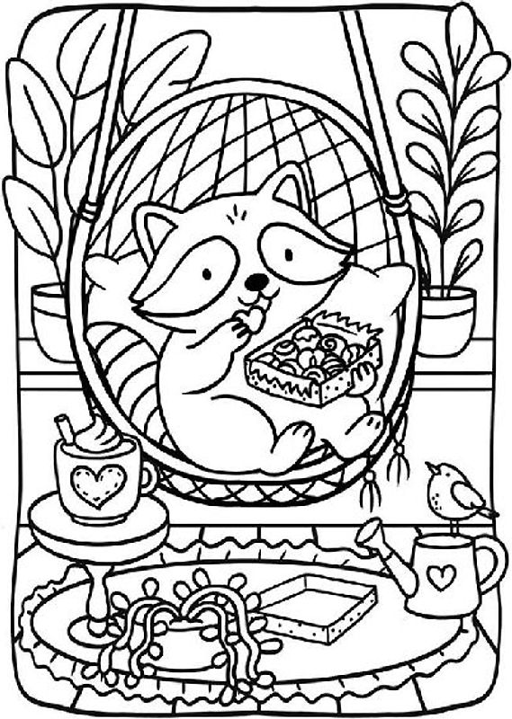 Comfy Life I 20 Ausmal-Postkarten