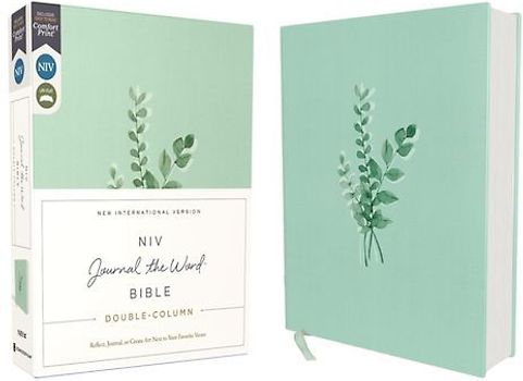 Niv, Journal the Word Bible, Double-Column, Cloth Over Board, Teal, Red Letter Edition, Comfort Print