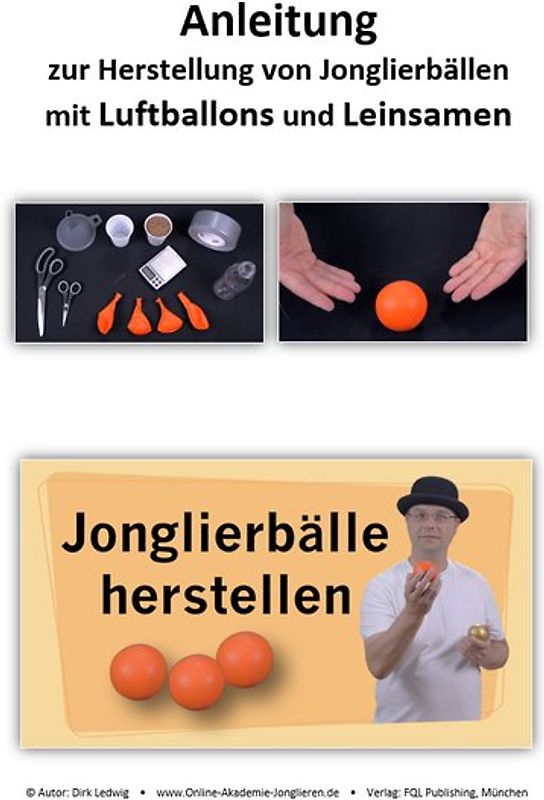 Anleitung zur Herstellung von Jonglierbällen mit Luftballons und Leinsamen