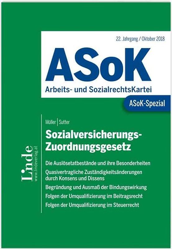 ASoK-Spezial Sozialversicherungs-Zuordnungsgesetz