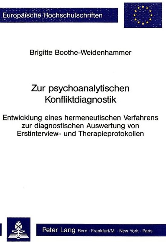 Zur psychoanalytischen Konfliktdiagnostik