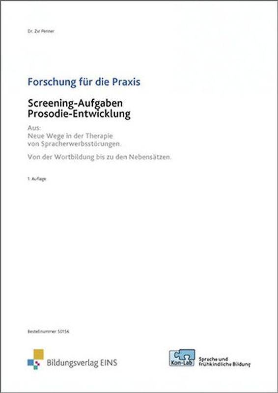 KonLab Pädagogisches Begleitmaterial / Screeningbogen 1 "Sprachrhythmus"