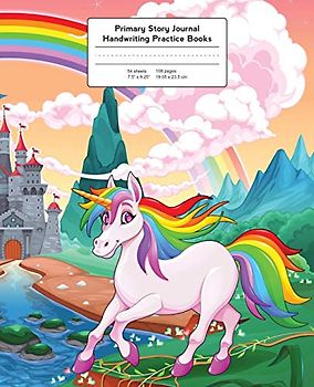 Primary Story Journal: Rainbow Unicorn, Handwriting Practice Paper (Draw & Write Exercise Books, Band 4)