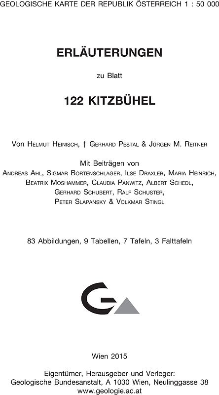 Erläuterungen zu Blatt 122 Kitzbühel