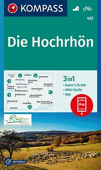 KOMPASS Wanderkarte 462 Die Hochrhön 1:25.000