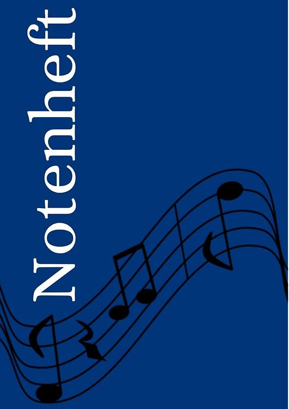 Notenheft: DIN A4 Notenlinienheft | 200 Seiten mit 12 Notenzeilen / Systeme pro Blatt | Papier 90g/m² | Musikheft mit Notenlinien