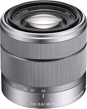Sony E 18-55 mm F3.5-5.6 OSS 49 mm Filtergewinde (Sony E-mount Anschluss) silber