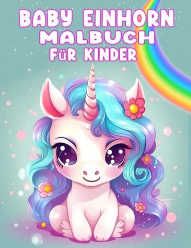 Baby Einhorn Malbuch für Kinder: Nettes und schönes Baby Einhorn Malbuch für Kinder, Designs bereit, damit Sie zum Spaß anfärben können